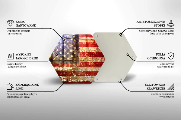 Glas Ceranfeldabdeckung USA-Amerika-Flagge