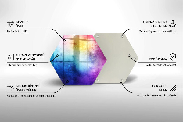 Glas Ceranfeldabdeckung Regenbogen-Aquarellspritzer