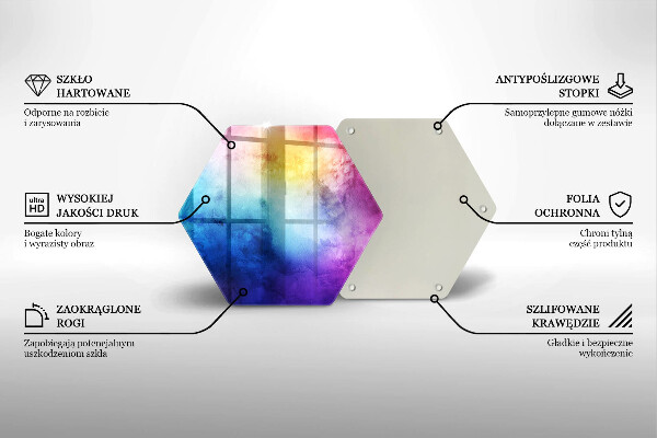 Glas Ceranfeldabdeckung Regenbogen-Aquarellspritzer