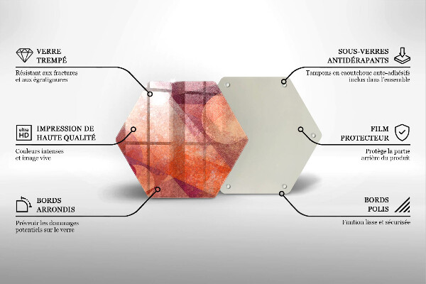 Glas Herdabdeckplatte Abstrakte Kunst