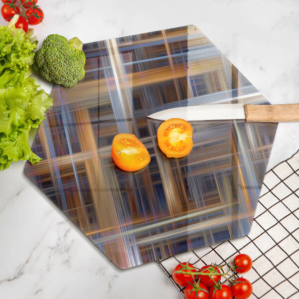 Glas Herdabdeckplatte Abstrakte Farblinien