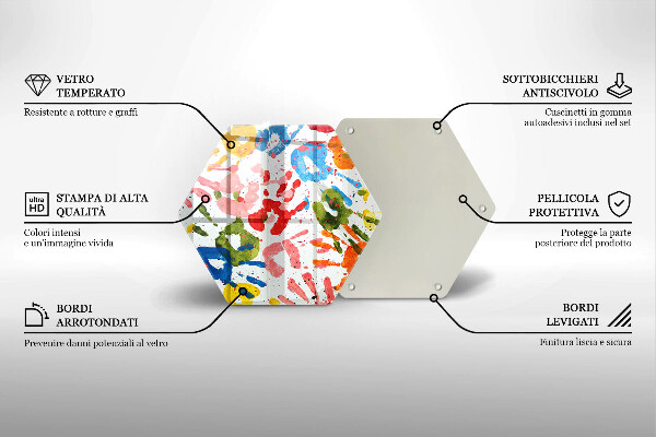 Glas Herdabdeckplatte Spuren von Kinderhänden
