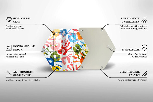 Glas Herdabdeckplatte Spuren von Kinderhänden