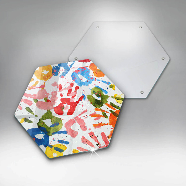 Glas Herdabdeckplatte Spuren von Kinderhänden