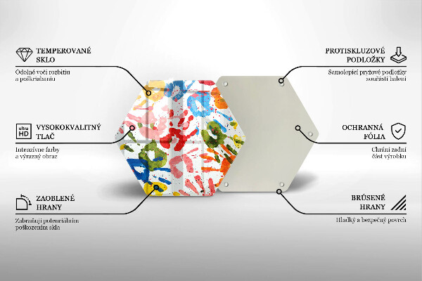 Glas Herdabdeckplatte Spuren von Kinderhänden
