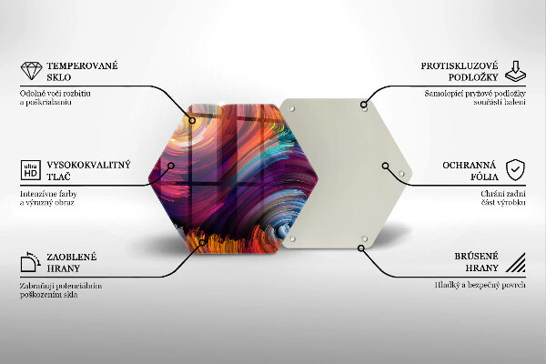 Glas Herdabdeckplatte Bunte Highlights