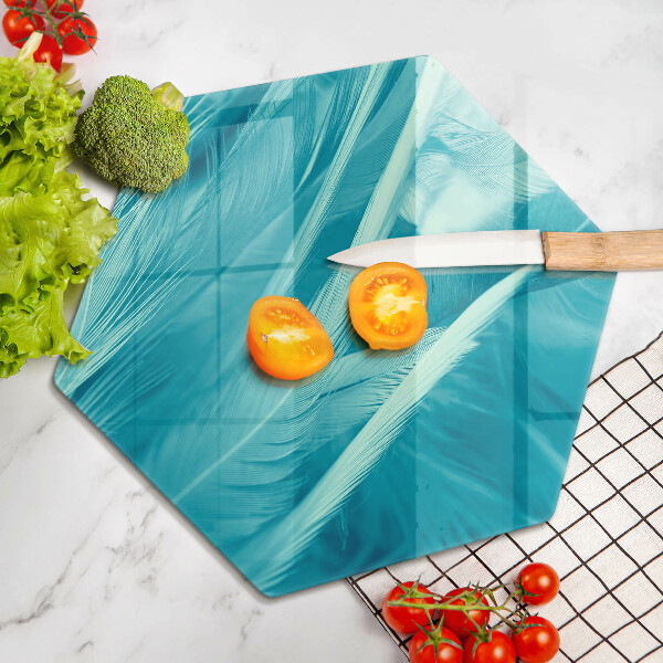 Glas Herdabdeckplatte Zarte Federn