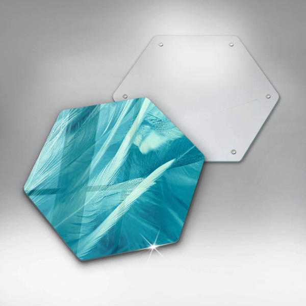 Glas Herdabdeckplatte Zarte Federn