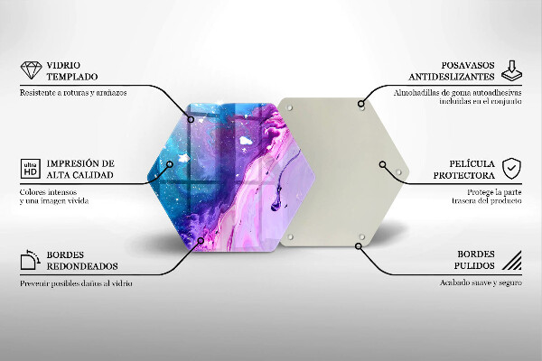 Glas Herdabdeckplatte Abstraktionstinten