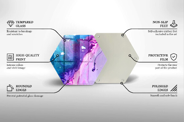 Glas Herdabdeckplatte Abstraktionstinten