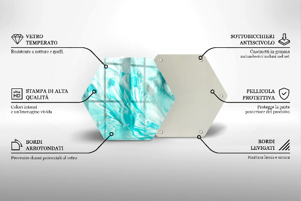Glas Herdabdeckplatte Abstraktionsfarben