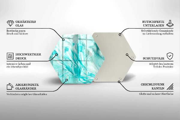 Glas Herdabdeckplatte Abstraktionsfarben