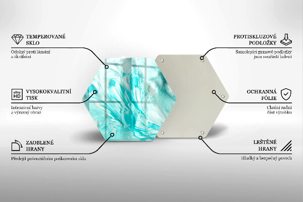 Glas Herdabdeckplatte Abstraktionsfarben