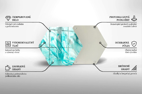 Glas Herdabdeckplatte Abstraktionsfarben