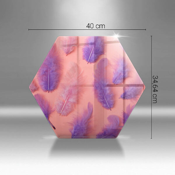 Glas Herdabdeckplatte Flauschige Federn