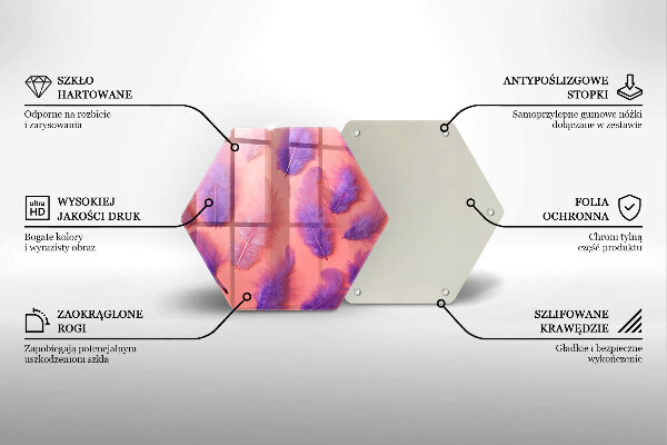 Glas Herdabdeckplatte Flauschige Federn