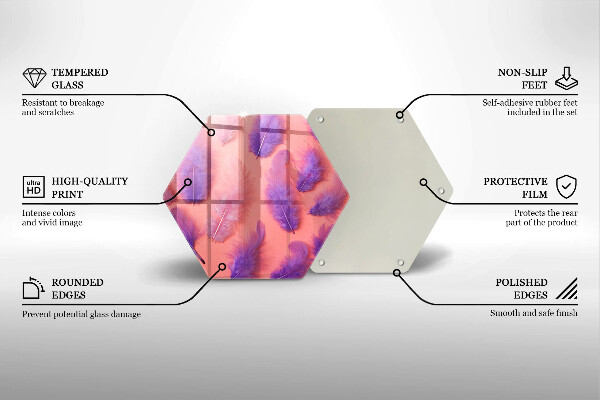 Glas Herdabdeckplatte Flauschige Federn