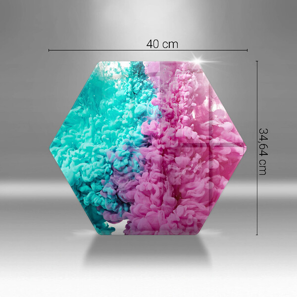 Glas Herdabdeckplatte Türkisrosa Rauch
