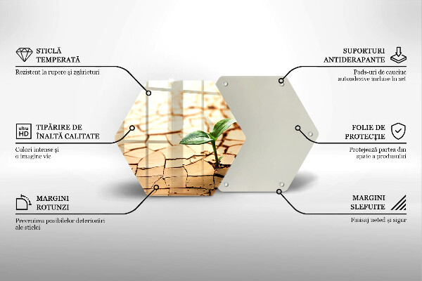 Glas Herdabdeckplatte Eine einsame Pflanze