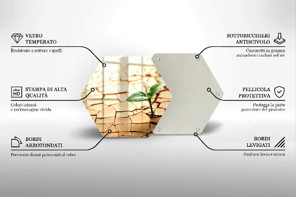Glas Herdabdeckplatte Eine einsame Pflanze
