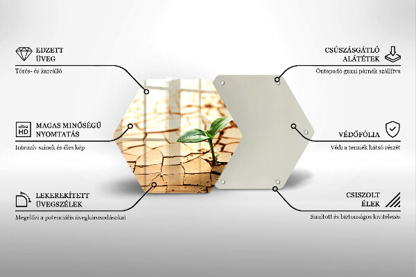 Glas Herdabdeckplatte Eine einsame Pflanze