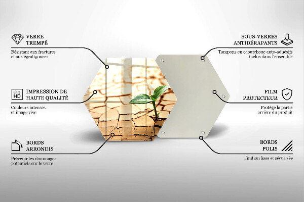 Glas Herdabdeckplatte Eine einsame Pflanze