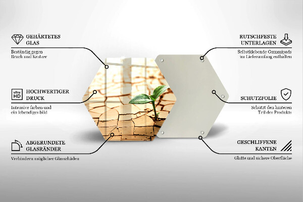 Glas Herdabdeckplatte Eine einsame Pflanze
