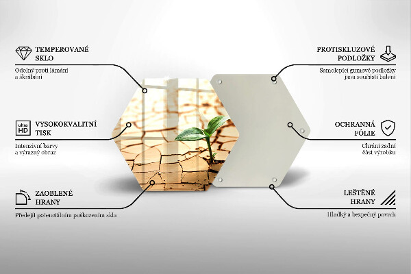 Glas Herdabdeckplatte Eine einsame Pflanze