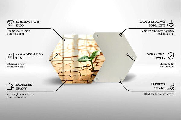 Glas Herdabdeckplatte Eine einsame Pflanze