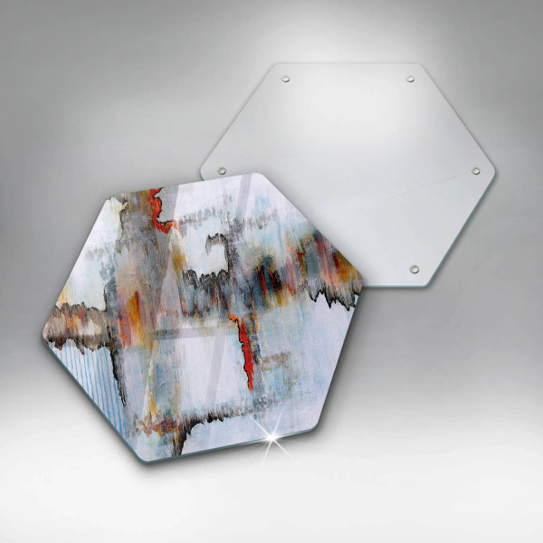 Glas Herdabdeckplatte Abstraktionsfarben