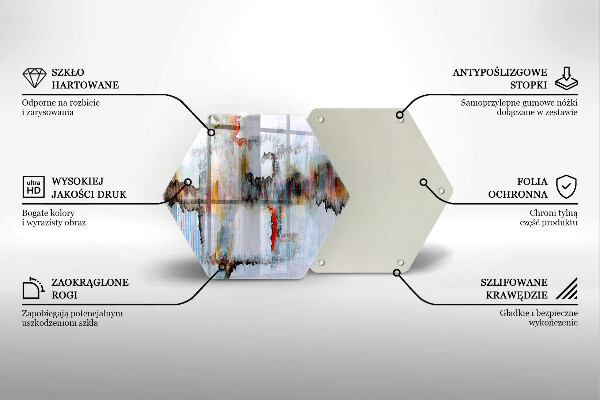 Glas Herdabdeckplatte Abstraktionsfarben