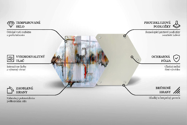 Glas Herdabdeckplatte Abstraktionsfarben
