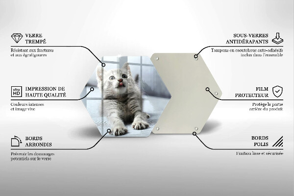 Glas Herdabdeckplatte Kleines süßes Kätzchen