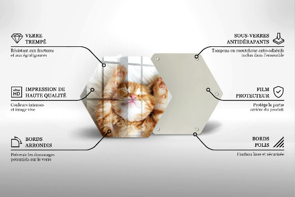 Glas Herdabdeckplatte Kleines süßes Kätzchen
