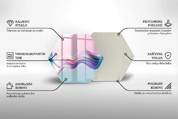 Glas Herdabdeckplatte Pastellabstraktion