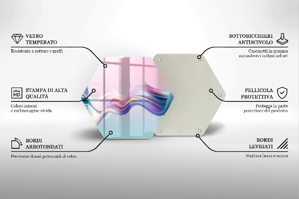 Glas Herdabdeckplatte Pastellabstraktion