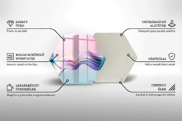 Glas Herdabdeckplatte Pastellabstraktion