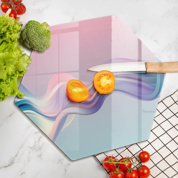 Glas Herdabdeckplatte Pastellabstraktion