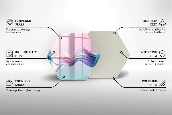 Glas Herdabdeckplatte Pastellabstraktion