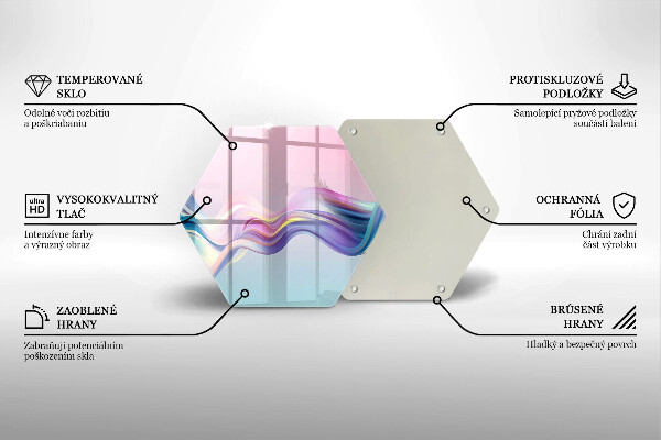 Glas Herdabdeckplatte Pastellabstraktion