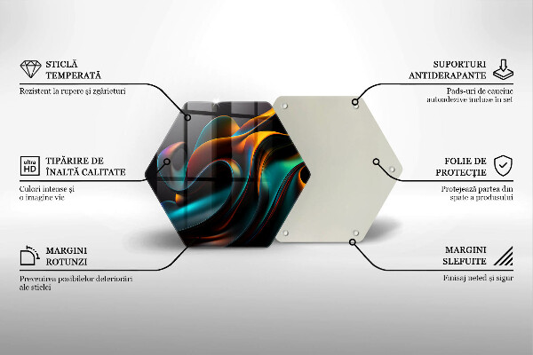 Glas Herdabdeckplatte Bunte Abstraktion