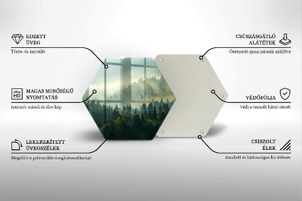 Glas Herdabdeckplatte Landschaftsansicht des Waldes
