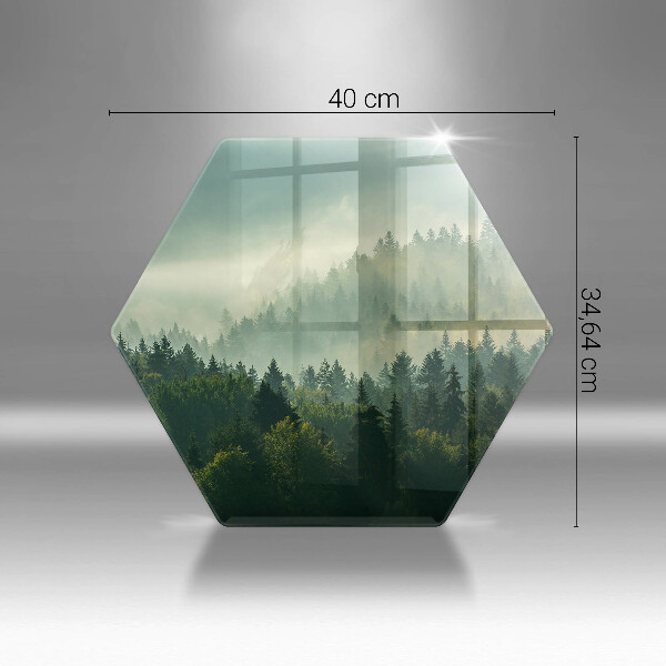 Glas Herdabdeckplatte Landschaftsansicht des Waldes