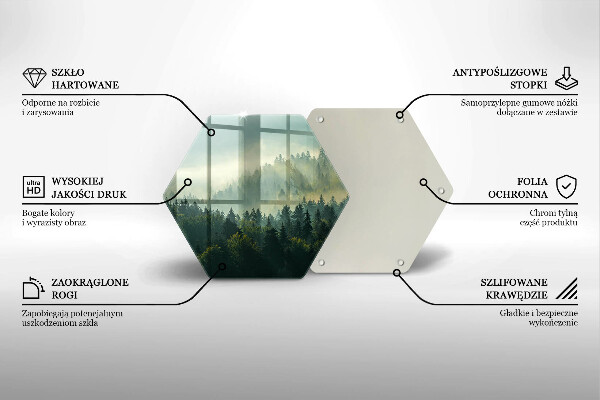 Glas Herdabdeckplatte Landschaftsansicht des Waldes