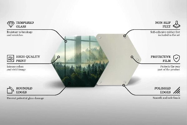 Glas Herdabdeckplatte Landschaftsansicht des Waldes
