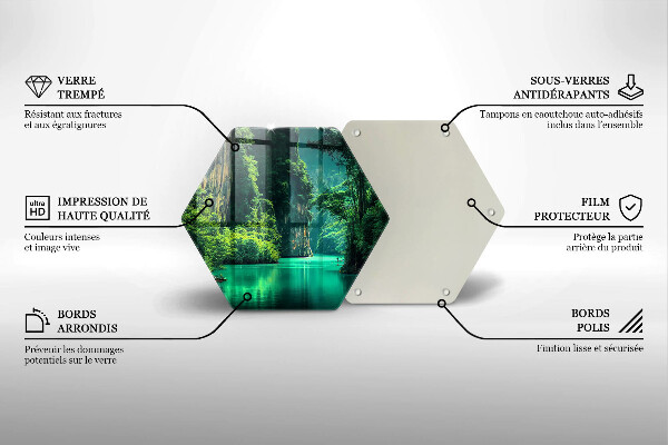 Glas Herdabdeckplatte Lagunenlandschaft