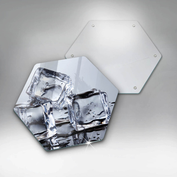 Glas Herdabdeckplatte Eiswürfel