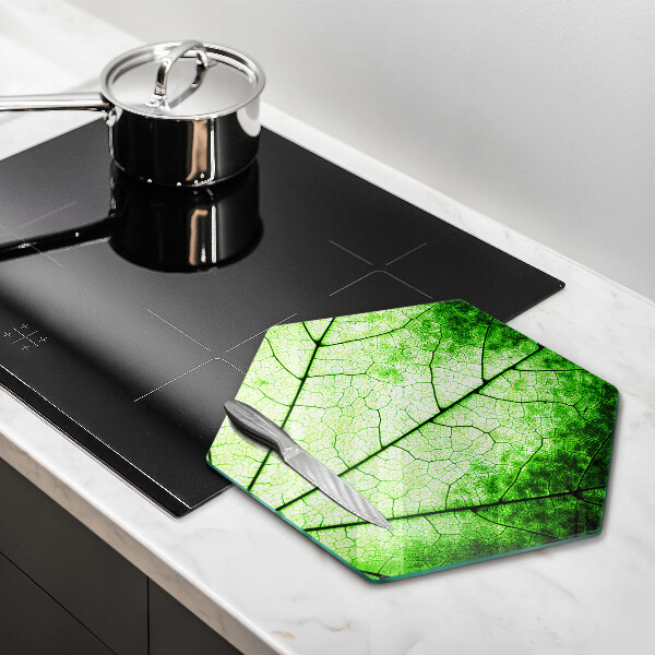 Glas Herdabdeckplatte Dekoratives Aderblatt