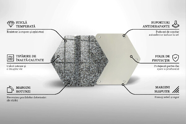 Glas Herdabdeckplatte Steinstruktur
