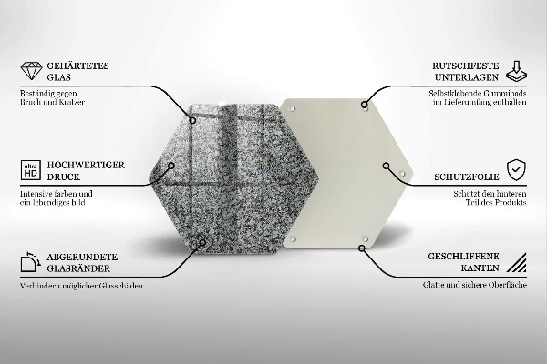 Glas Herdabdeckplatte Steinstruktur